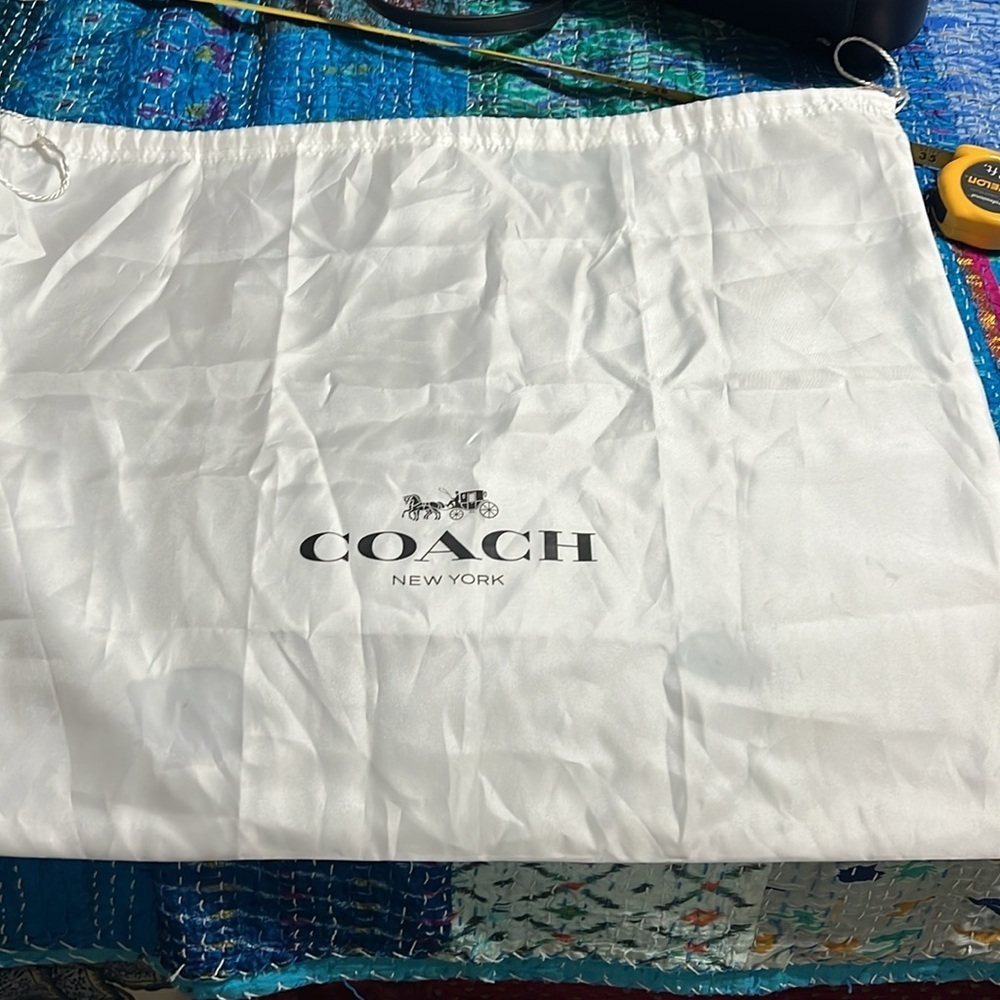 COACH BROOKLYN 34 Carryall handbag. Navy blue pebbled leather. Free dust bag - Picture 15 of 16